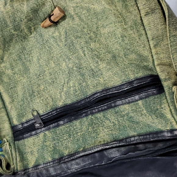 ARTISAN HIPPIE BOHO PEACE SIGN BAG CLOTH HANDMADE FESTIVAL COLORFUL ART - Picture 13 of 14